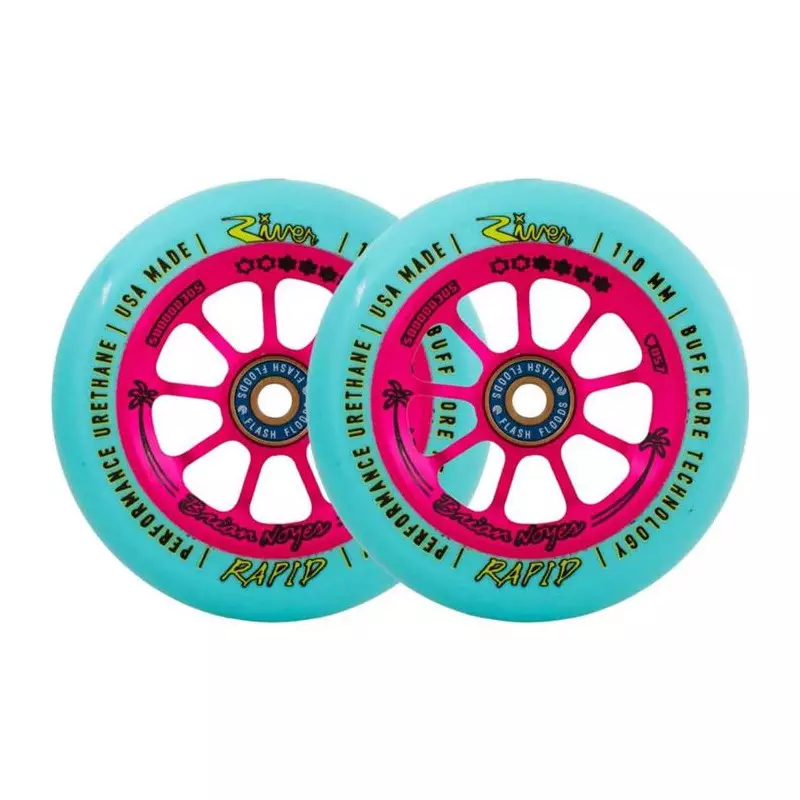 Paire de roues trottinette RIVER WHEELS Rapid Signature Brian Noyes 110mm