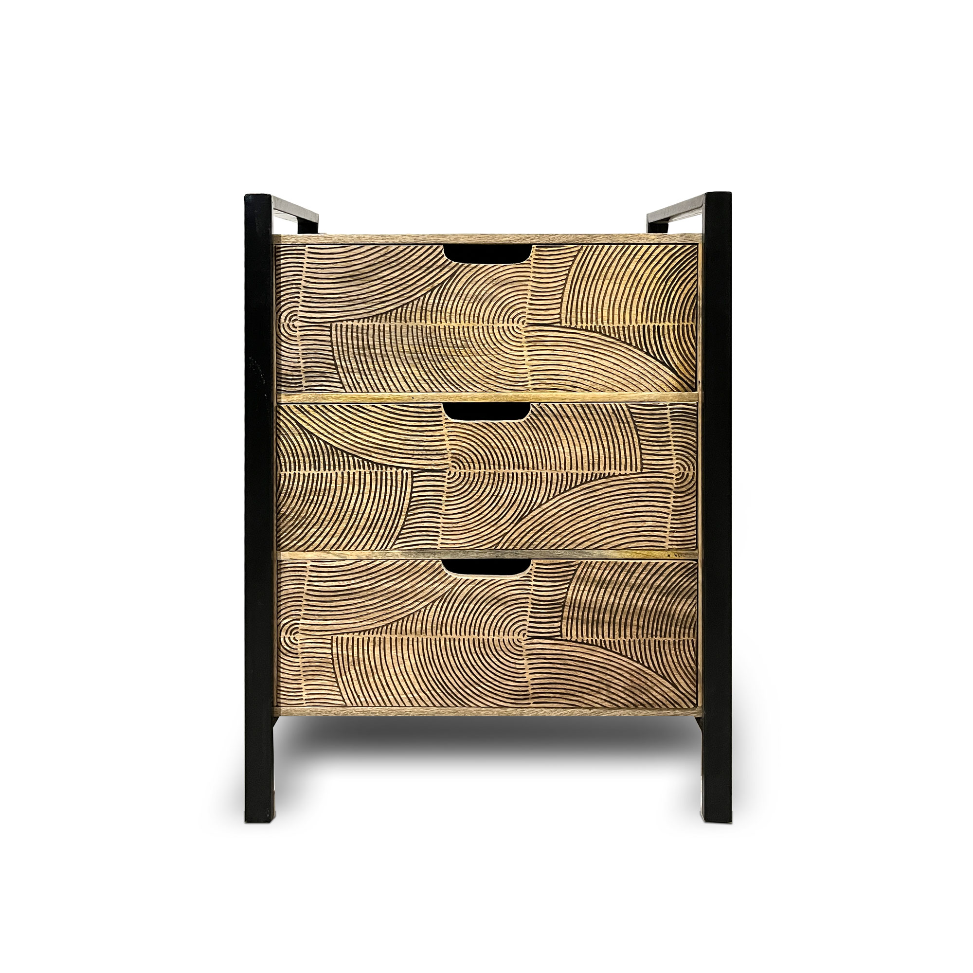 Kommode 'Claire' mit 3 Schubladen, Mangoholz, H 59 cm, B 47 cm, L 29 cm von fischer's lagerhaus