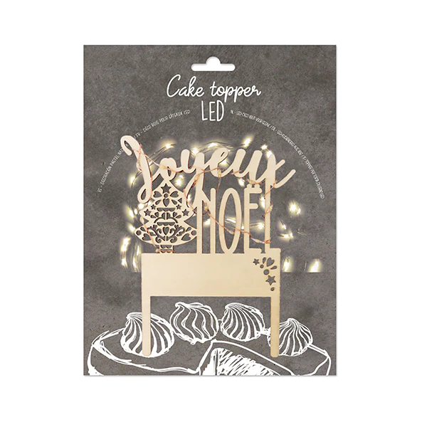 Décoration bois et LED Joyeux Noël Scrapcooking