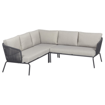 Loungeset Kopenhagen antraciet metaal