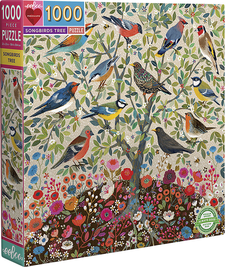 eeBoo eeBoo - Puslespil 1000 brk - Songbirds Tree