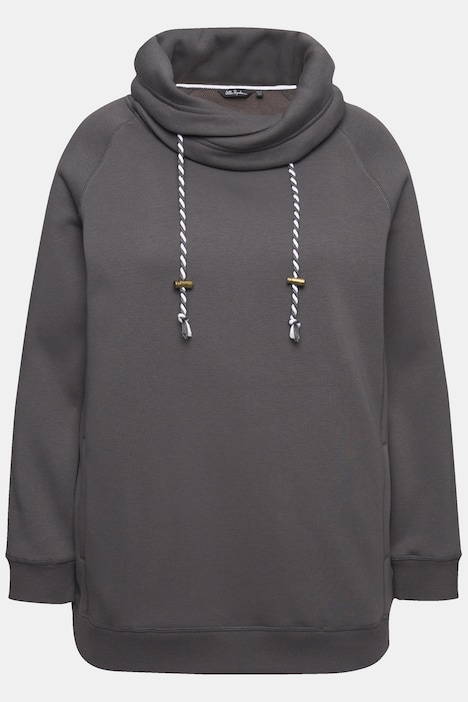 Sweatshirt, weiter Stehkragen, Taschen, Raglan-Langarm