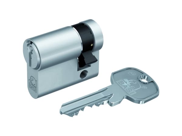 BASI 5021-0000-0034, Europrofilsylinder, Kromfarge, 3 stykker, 168 g, 1,5 cm
