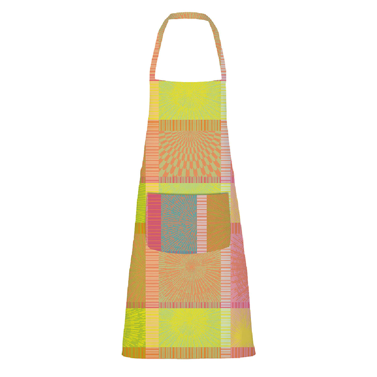 Tablier enduit imperméable pur coton multicolore 73X86 Garnier Thiebau