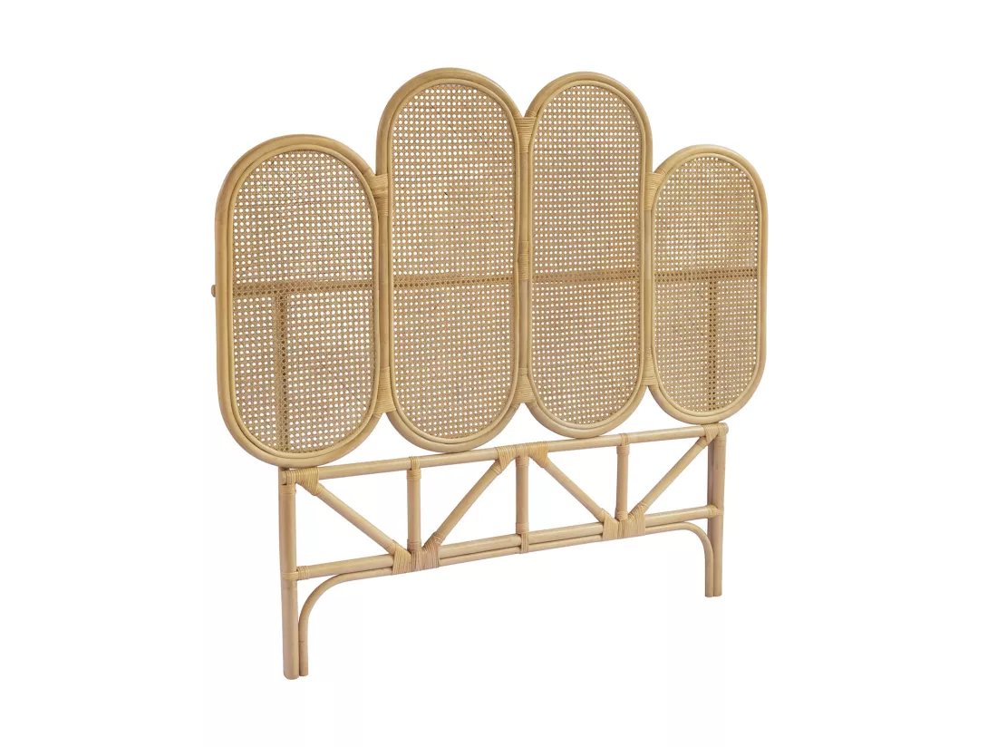 Tête de lit 140 cm - Cannage de rotin - Naturel - NILOMI