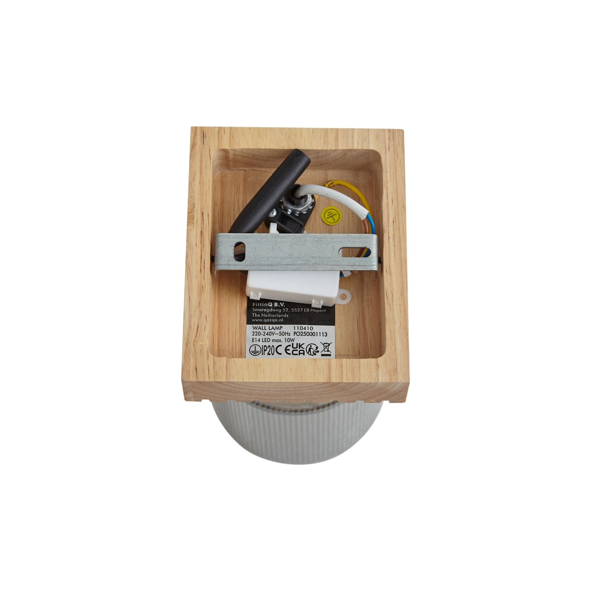Moderne spot hout met smoke glas draai- en kantelbaar - Gracy