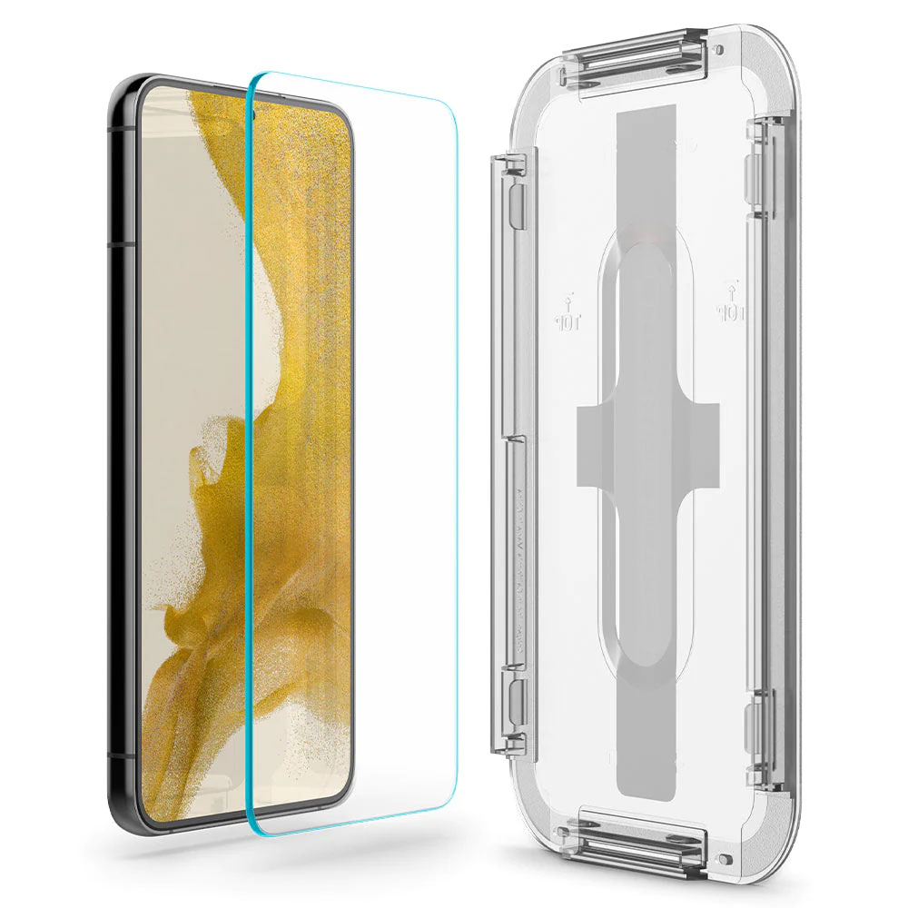 (2er Set) Samsung Galaxy S22 5G Glas Tr EZ Fit Panzer Glas Case Friendly   Montagerahmen (AGL04151)