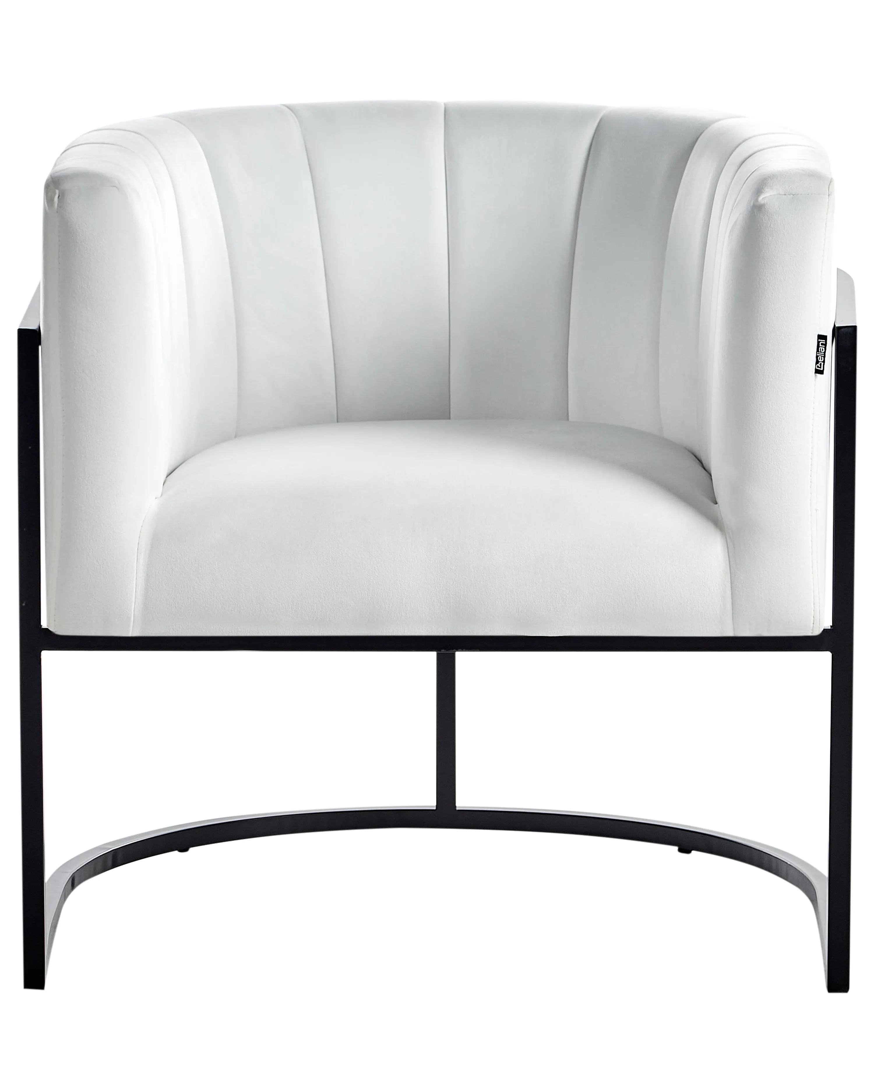 Fauteuil LARVIK II Fluweel Wit