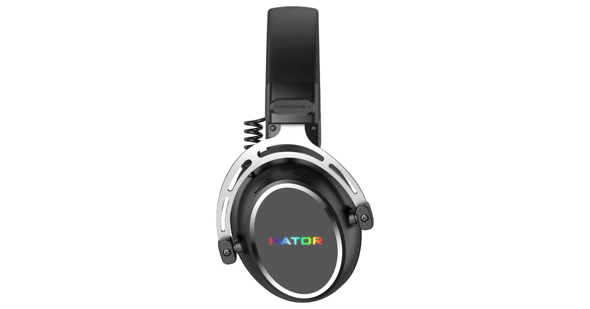 HatorHypergang 3 USB over-ear gaming headset  (Zwart, RGB, 7.1 Virtual Surround, USB / Bluetooth)