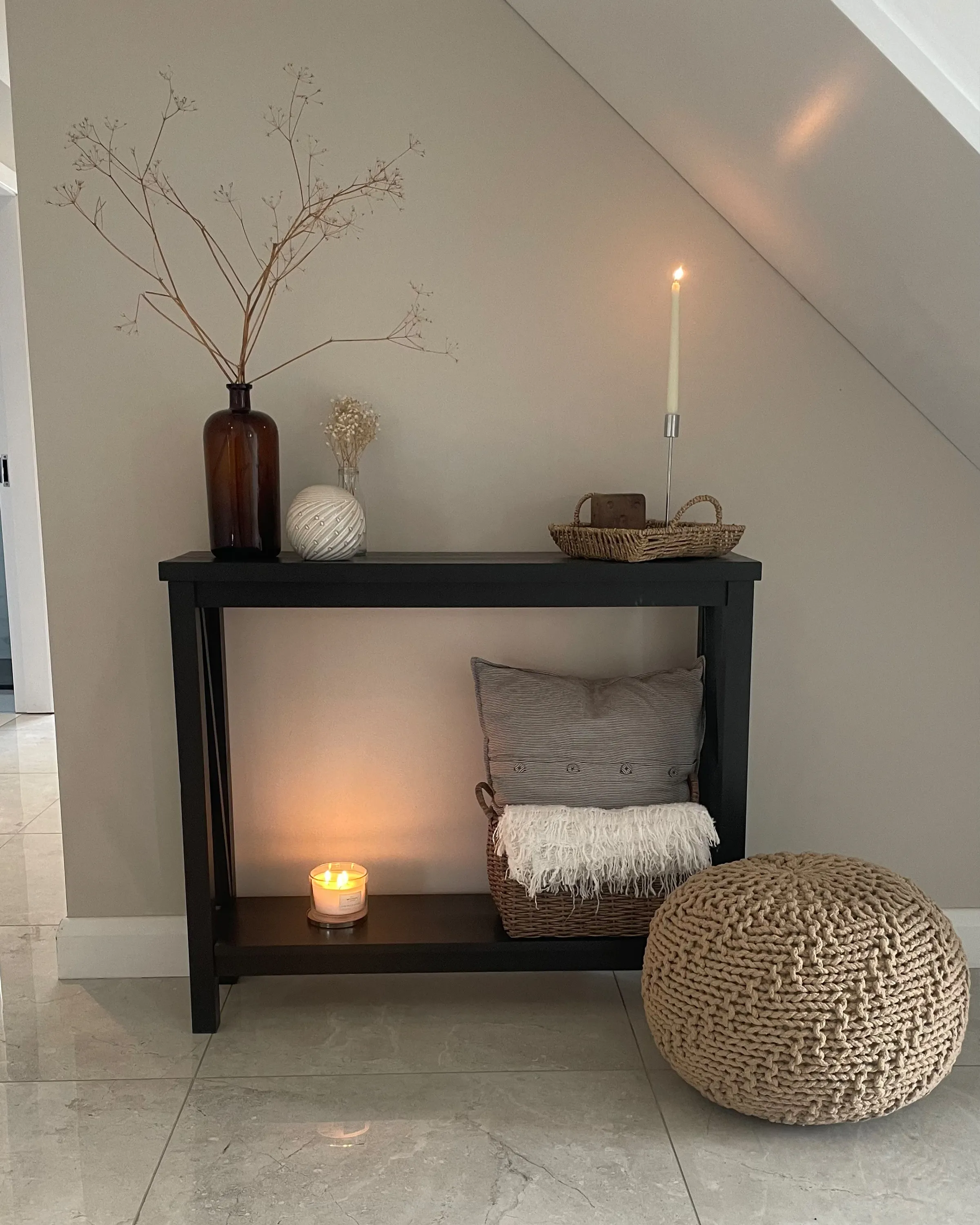 Poef PRIENE Katoen Beige