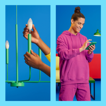 WiZ Connected LED kaars E14 40W filament helder koel tot warmwit licht dimbaar
