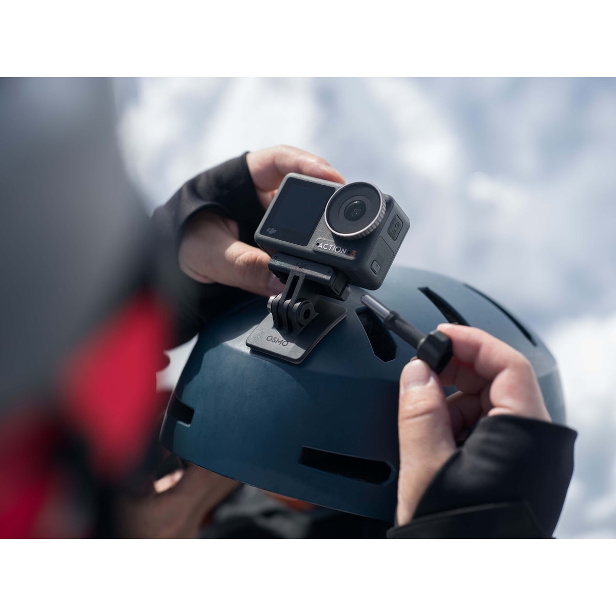 DJI Osmo Action basesett med buet klister