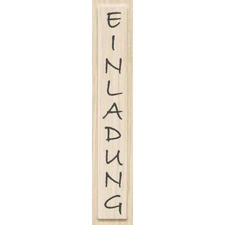 Knorr Prandell Stempel aus Holz (Einladung) Motivgröße 10 x 1 cm , Motiv: Einladung
