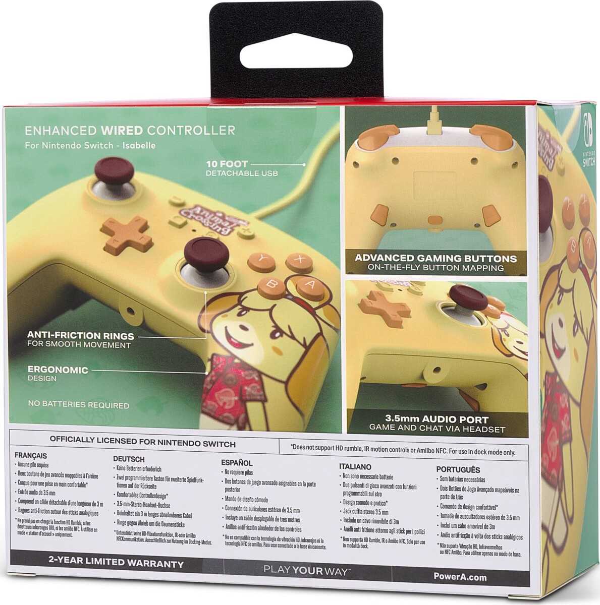 Powera - Nintendo Switch Enhanced Controller - Animal Crossing Isabelle