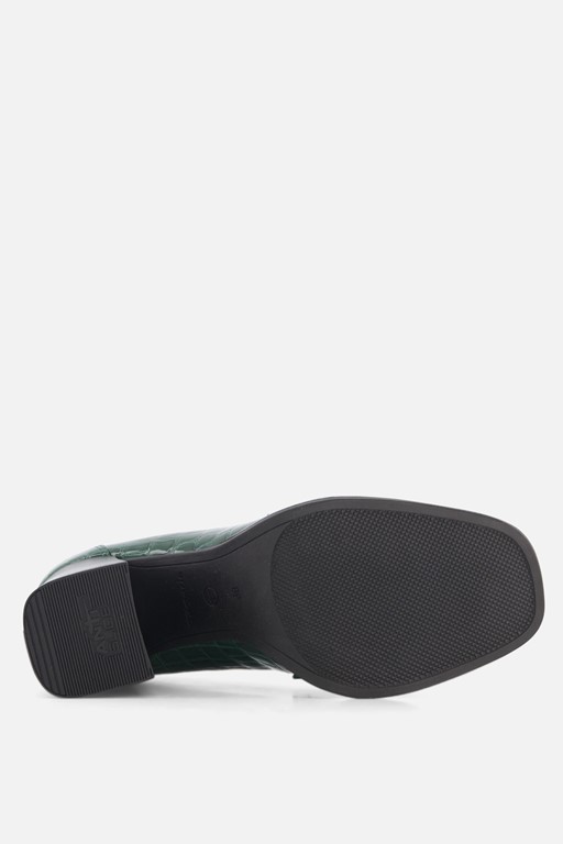 Tamaris Trotteur Pumps groen Textiel