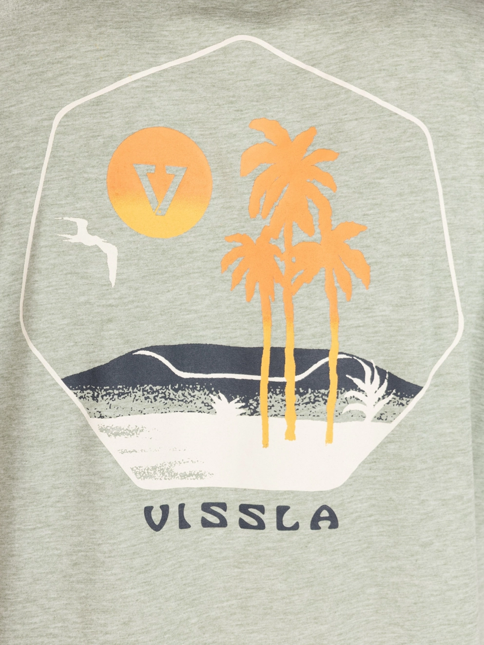 Vissla Tres Palmas Comp Lite Eco Drirelease T-Shirt light sage heather