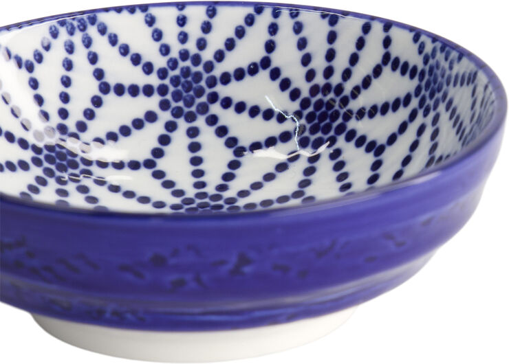 Tokyo Design Studio Nippon Blå fad 9,5x3cm Stjerne Blue/white