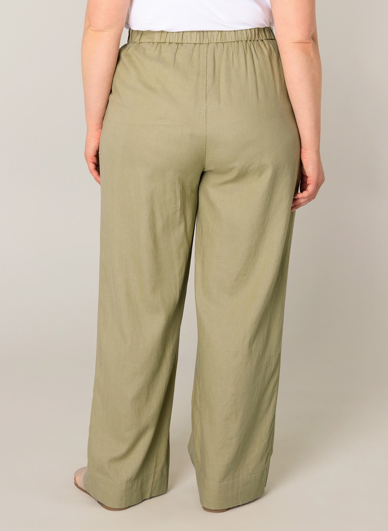 Base Level Curvy Leinenhose »Yula«  Sommerhose, Leinen-Viskose-Mix, mit elastischem Bund