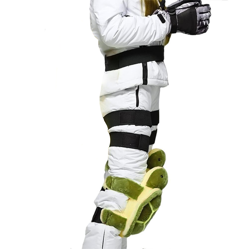 (1 Paar) Plüsch Inline Skating Rollschuh Knieschoner Snowboard Knie Schutz - Schildkröte