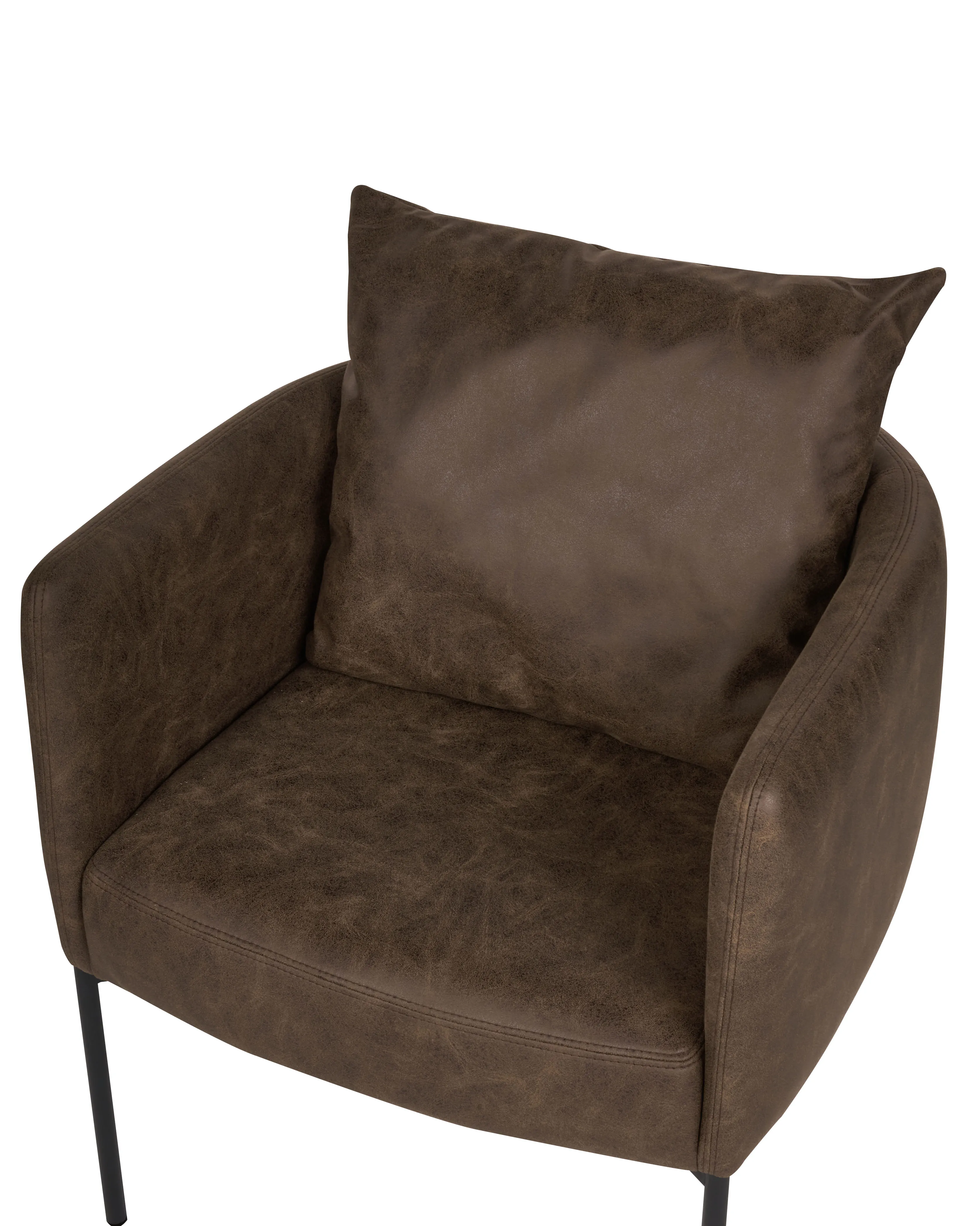 Fauteuil MALMOS Kunstleer Donkerbruin