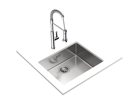 TEKA - Evier sous plan Be Linea RS15 a encastrer sous plan, Inox