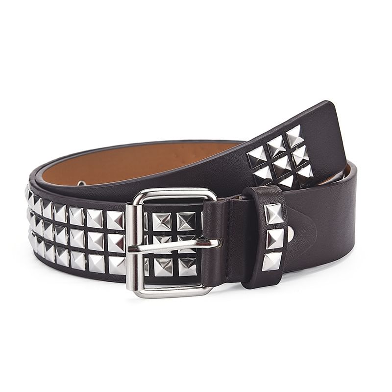 Luminarie - Riem van imitatieleer met studs