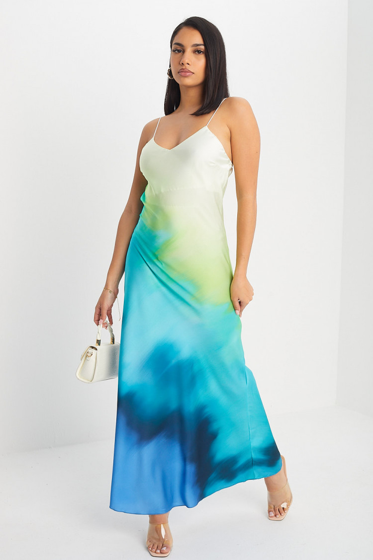 Robe bleu tie and dye