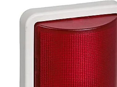 LAURITZ KNUDSEN Opus® 74 industri signallampe LED 230V, rød konstant/blink mørkegrå.