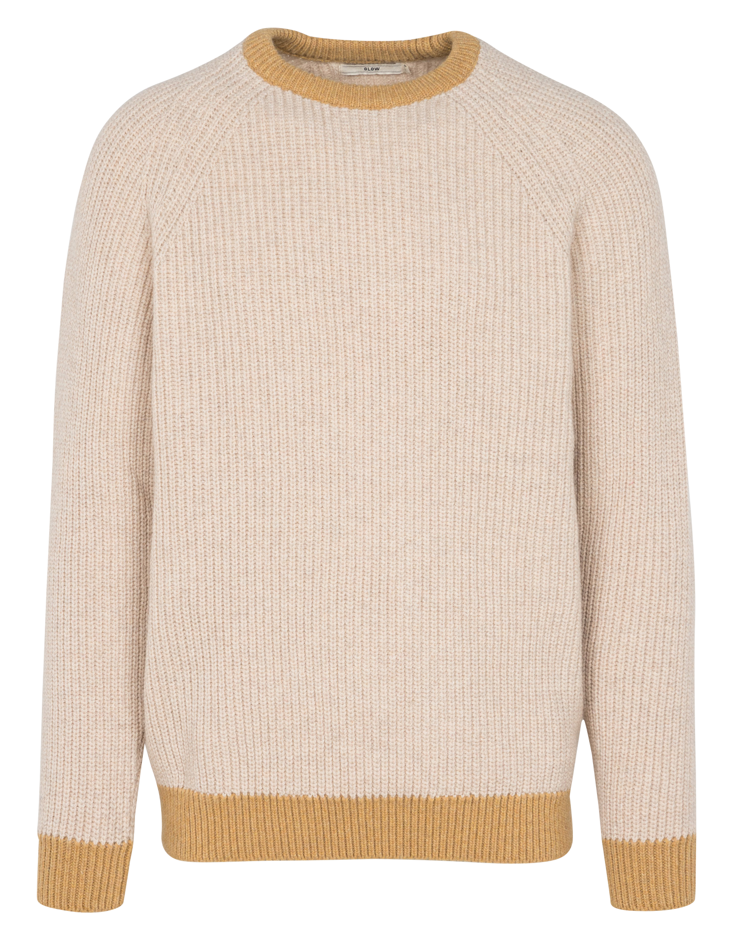 EQUINOXE - Pull col rond en laine mélangée| Jaune