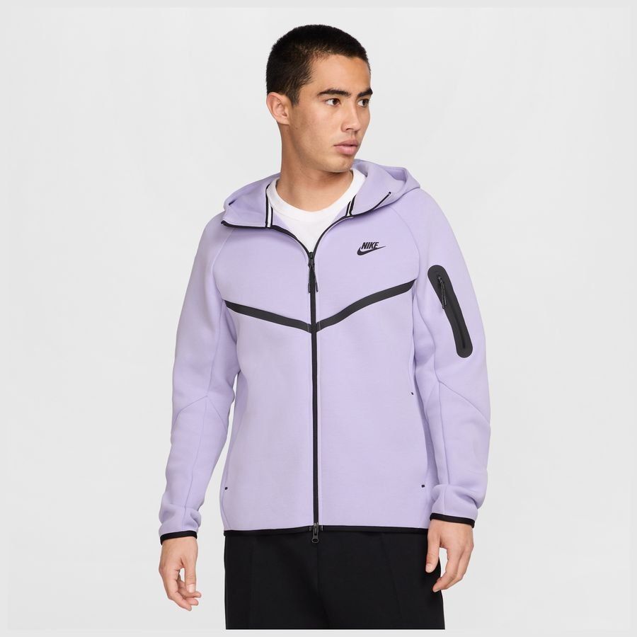 Nike Sweat à Capuche Tech Fleece FZ Coupe-Vent - Hydrangeas/Noir
