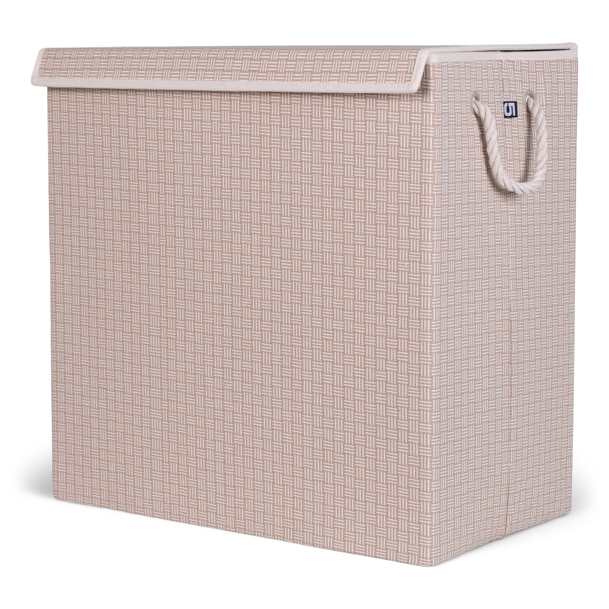 Wasmand rechthoek beige square XL 60x30 cm