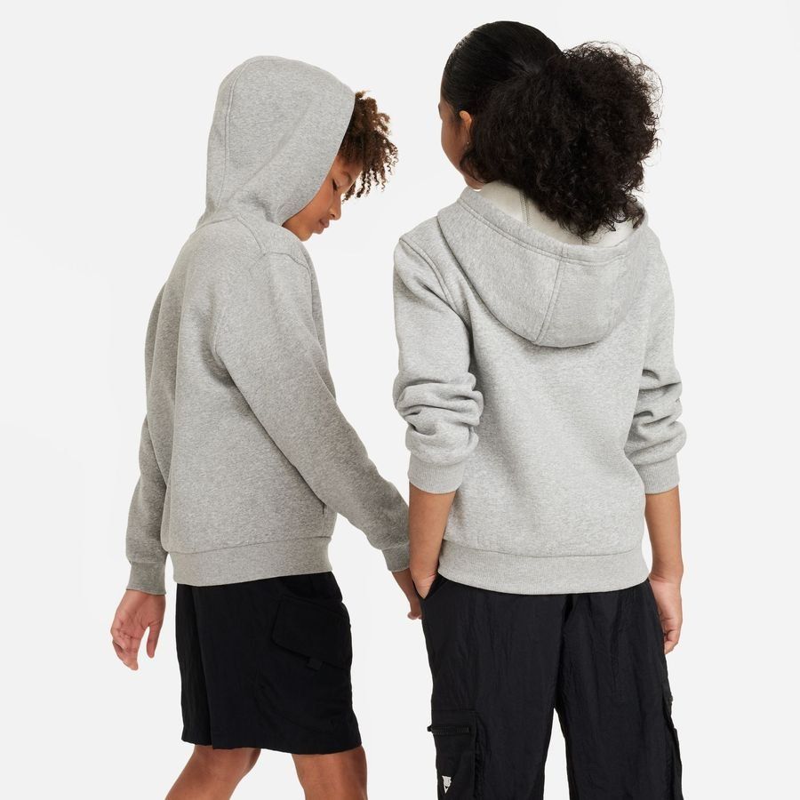 Nike Sweat à Capuche NSW Club Fleece Full Zip - Gris/Blanc Enfant