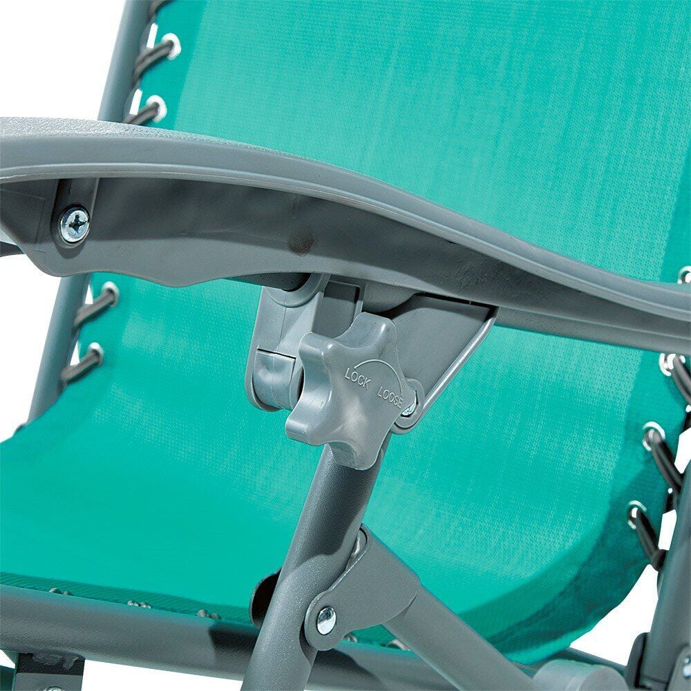Fauteuil relax inclinable avec têtière bleu et gris