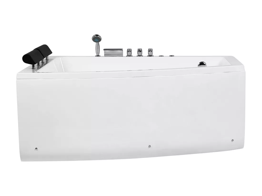 Baignoire d'angle droit blanche 182 x 122 cm SERRANA