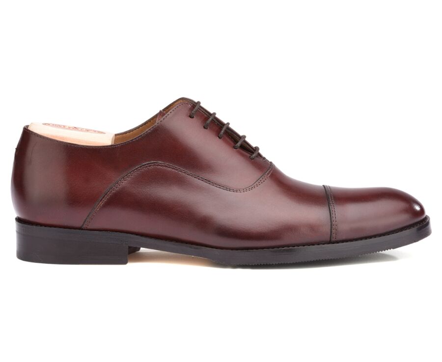 Richelieu homme Bordeaux semelle cuir avec patin - BRACKLEY PATIN