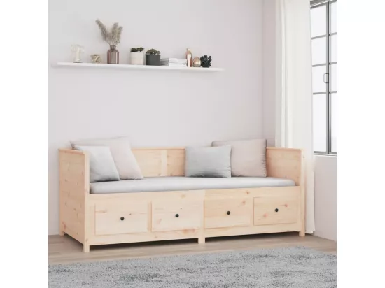 Lit de jour sans matelas 80x200 cm bois de pin massif