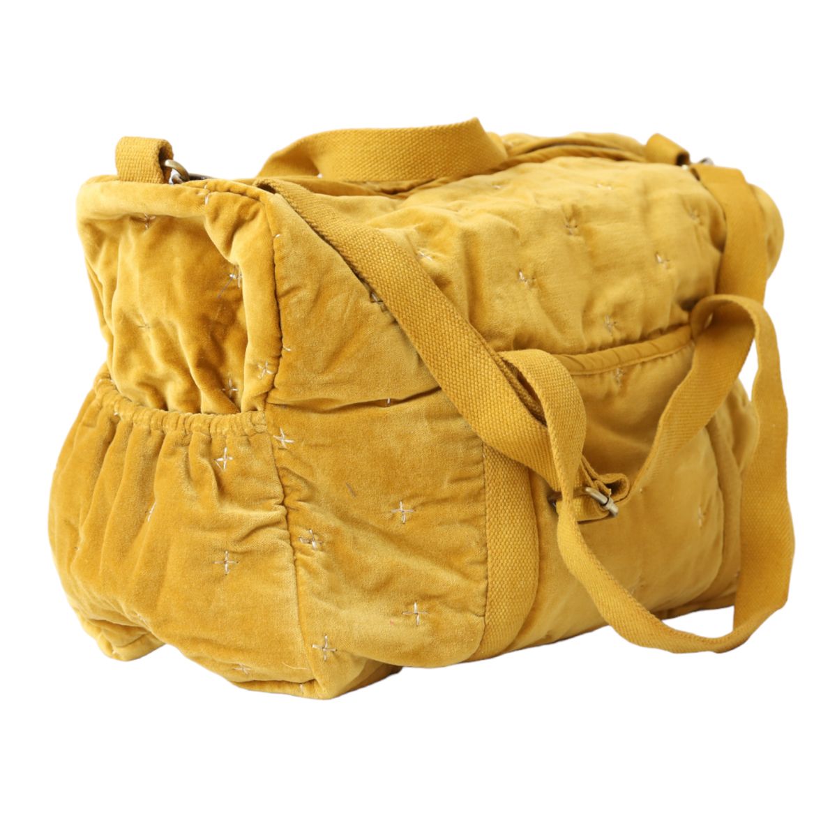 Sac à langer velours moutarde Amande