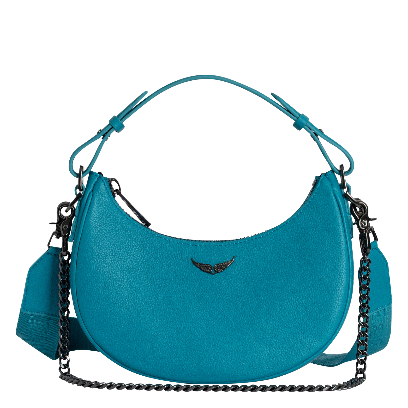 MOONROCK - Sac épaule en cuir| Bleu