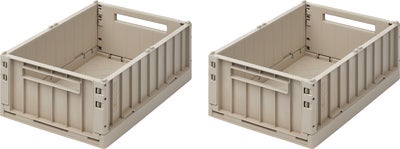 LIEWOOD Weston Oppbevaringskasser 2-Pack Medium, Sandy