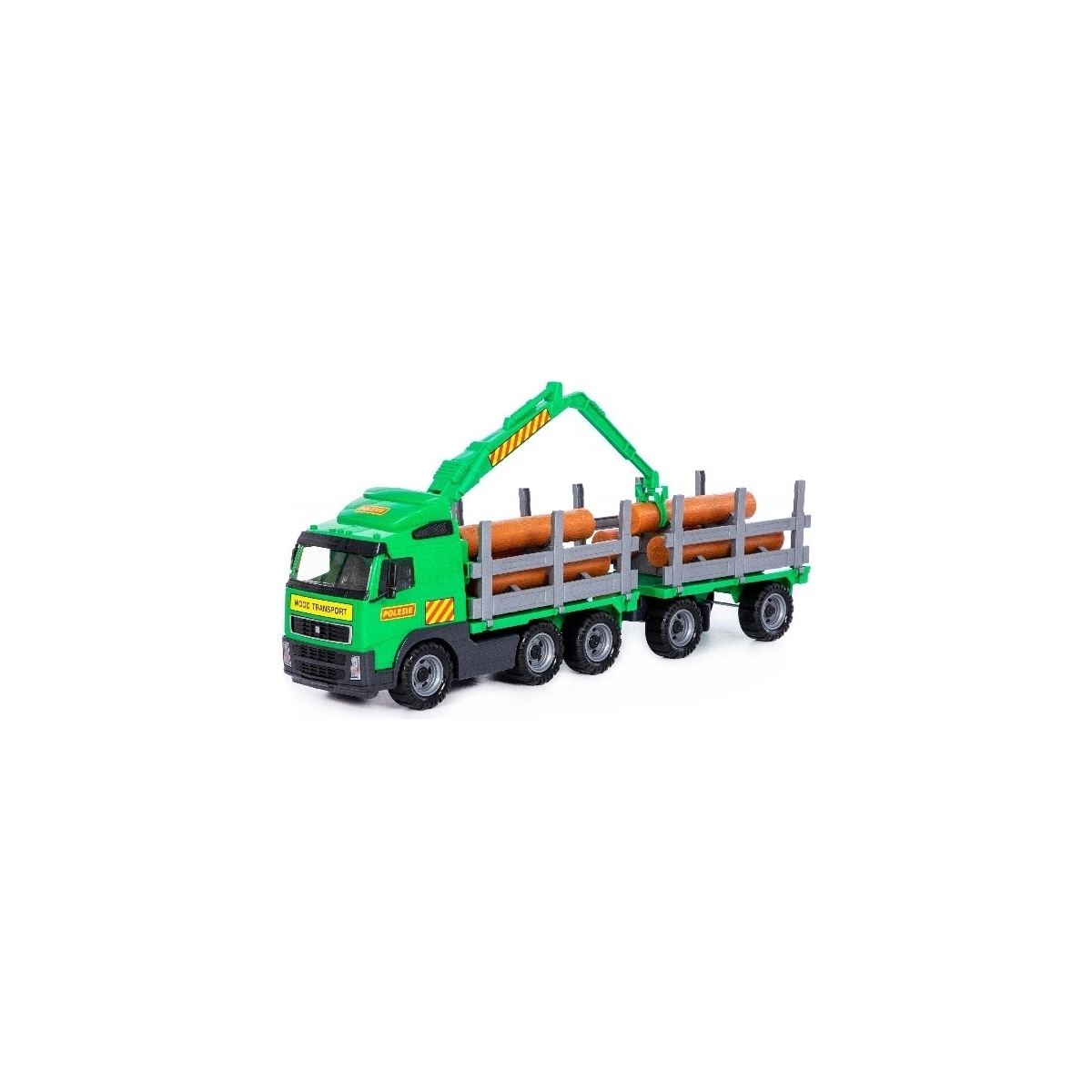 Volvo Lastbil med Timmer, Kran och Släp 775x190x255mm