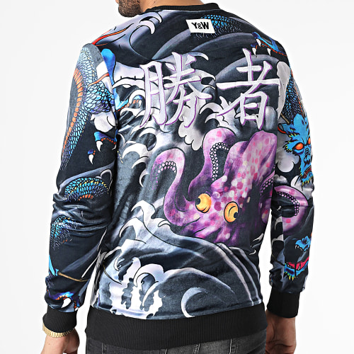Sweat Crewneck Réversible Dragon Noir