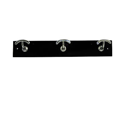 Porte-manteau à fixer noir chromé Chrisligne Kampala 3 têtes