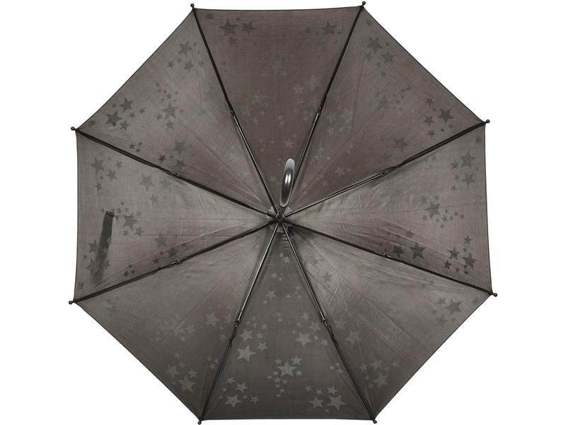 Esschert Design Regenschirm Reflektor Sterne schwarz Schirm mit Sternen
