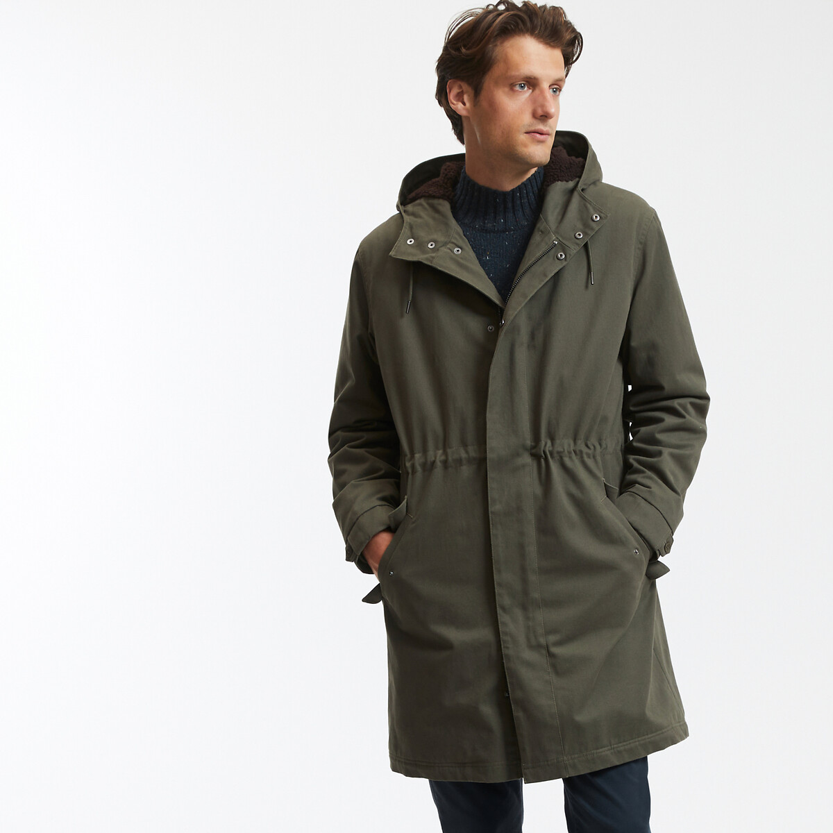 COLEÇÕES LA REDOUTE<br>Parka de comprimento médio forrada com sherpa
