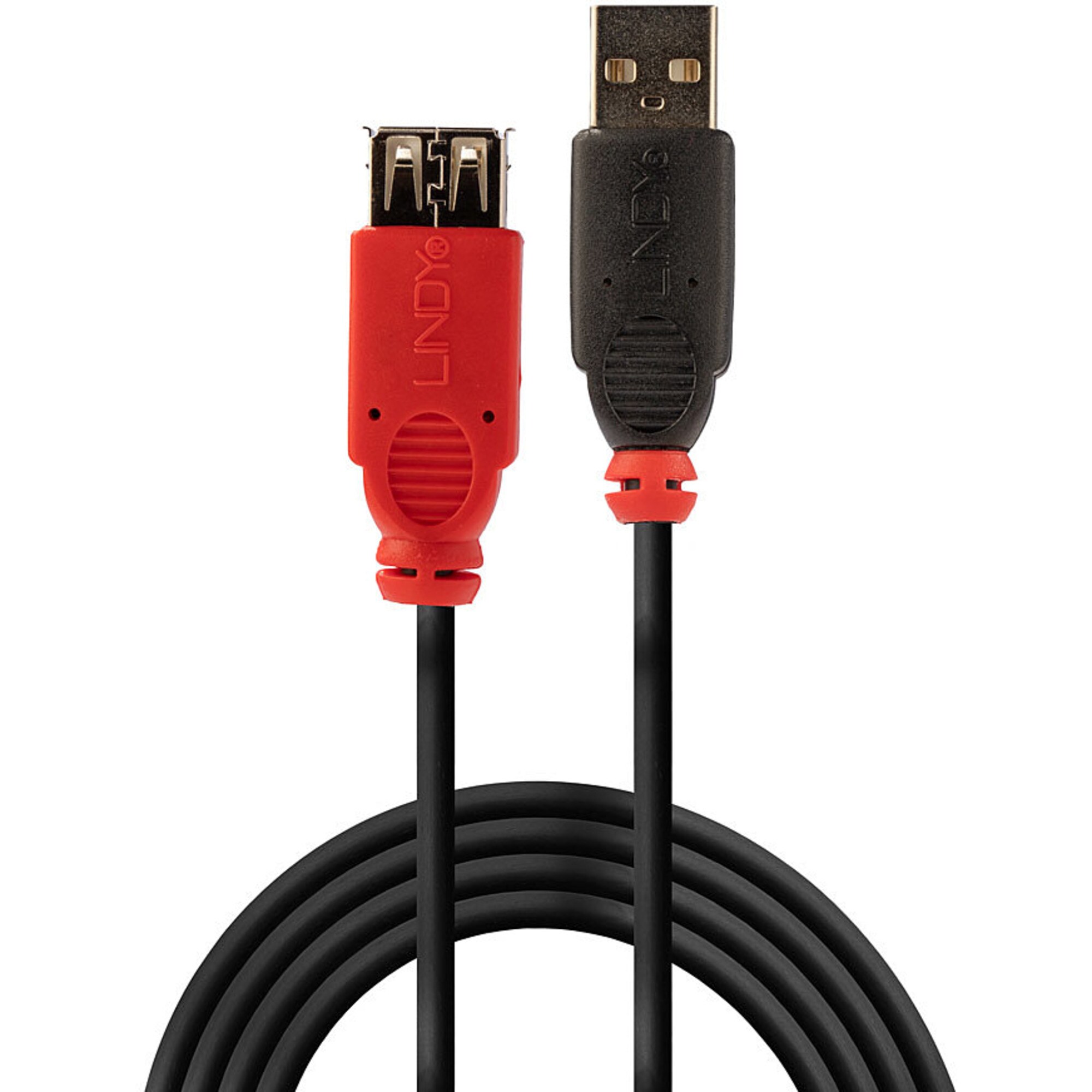 Lindy Verlängerungskabel USB 2.0 Aktivverlängerungskabel Slim, USB-A Stecker > USB-A Buchse