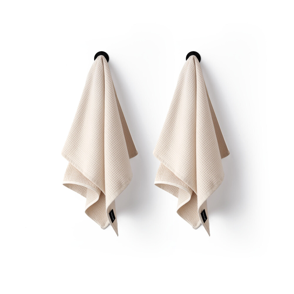 ZO Handdoek Gerecycled Katoen Naturel2 stuks