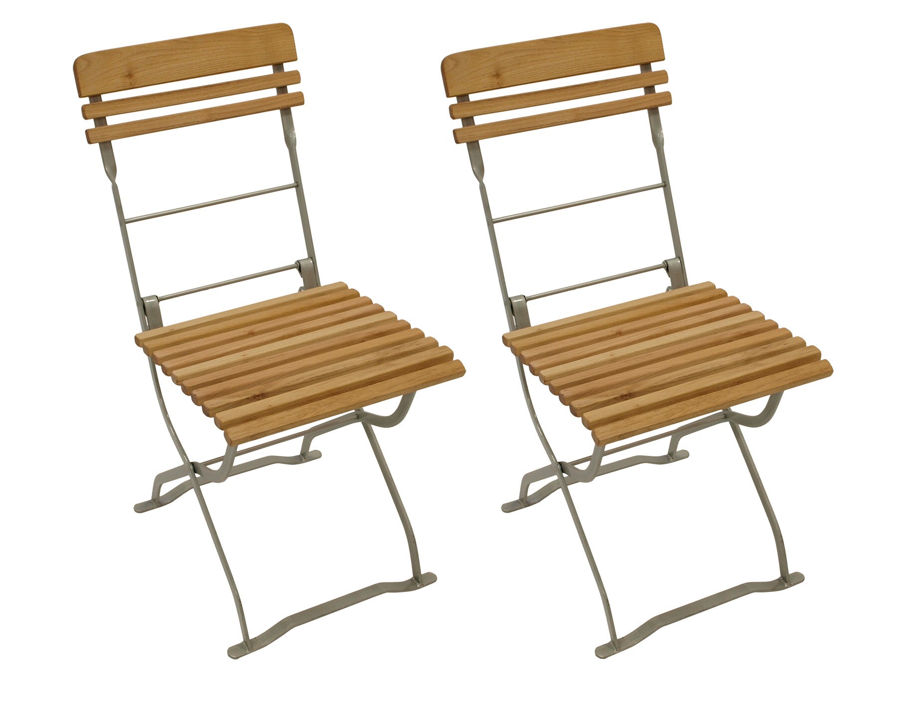 DEGAMO Biergarten - Garnitur MÜNCHEN 5-teilig (4x Stuhl, 1x Tisch 70x110cm), Flachstahl verzinkt + Robinie