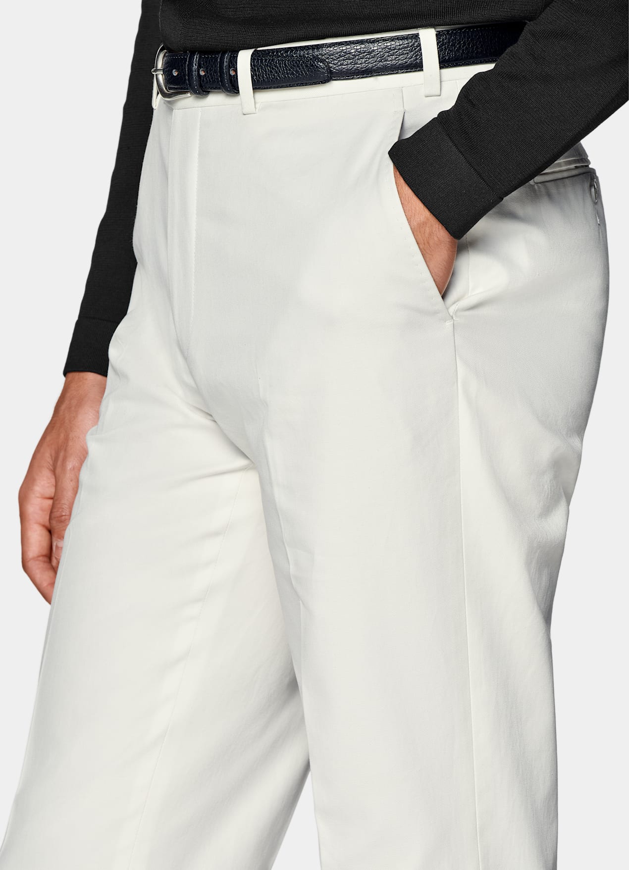 Pantalon Straight Leg blanc cassé