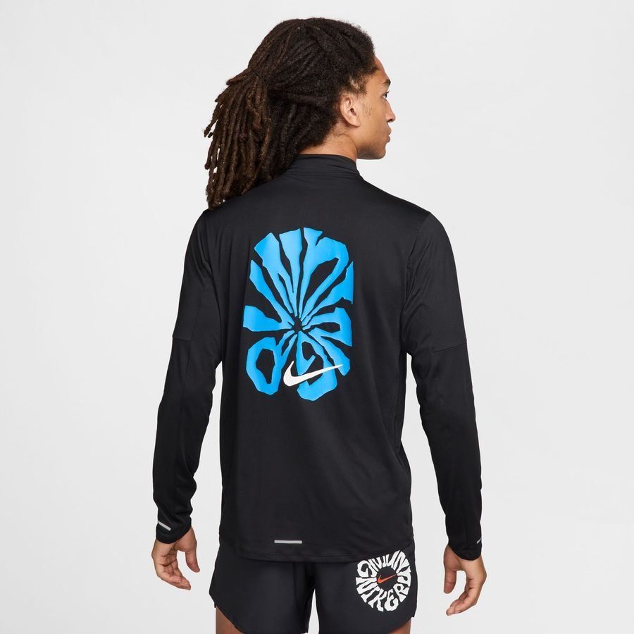 Nike Haut Running Dri-FIT Element Run Energy - Noir/Bleu