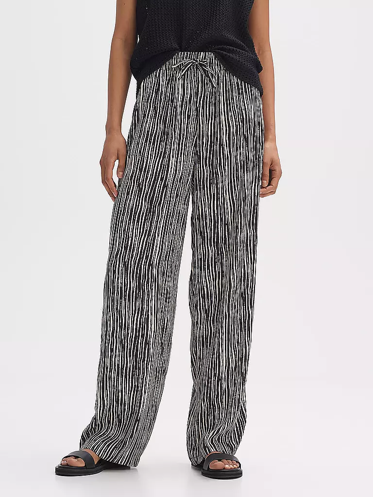 OPUS Marlenehose MANILO STRIPE schwarz